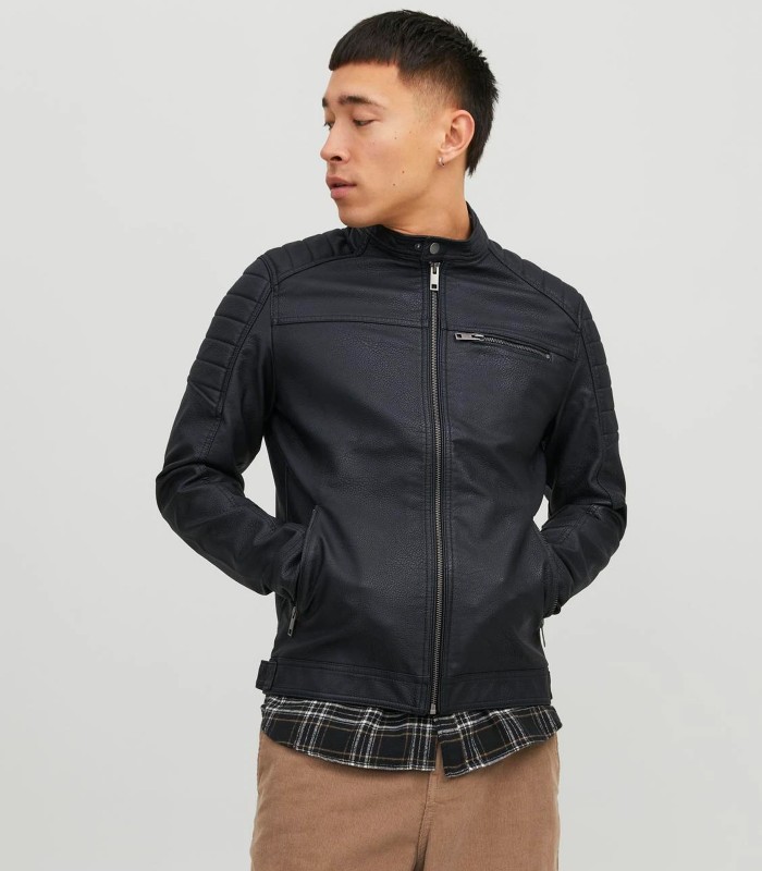 JACK & JONES vyriška dirbtinės odos striukė 12147218*01 (7)