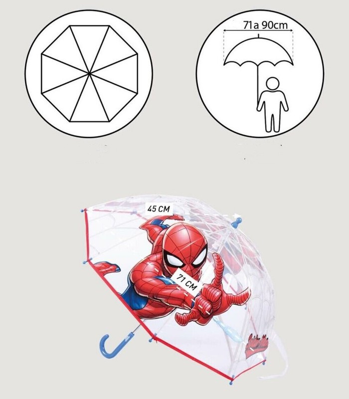 bērnu lietussargs Spiderman Ø71cm 2400000653 01 (6)