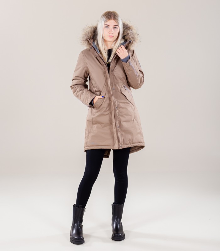 Huppa naisten parka luonnonturkisella Vivian1 200g 12498120*70031 (4)